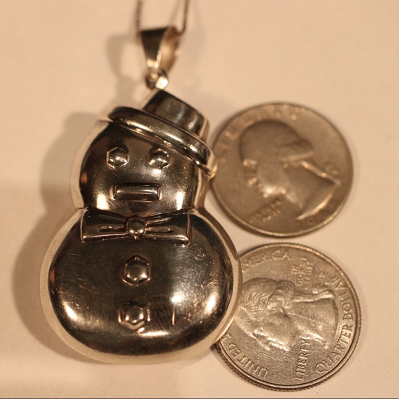 Sterling Silver Snowman Necklace (SN0002) - Picture 9 of 9